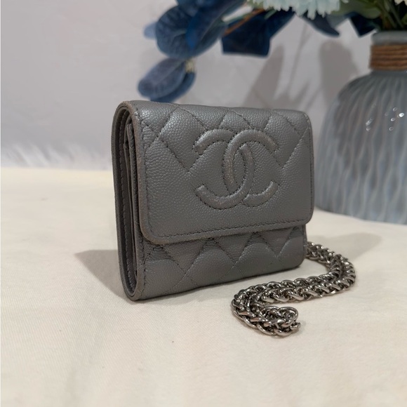 CHANEL Quilted Caviar CC Trifold Wallet - Picture 7 of 17